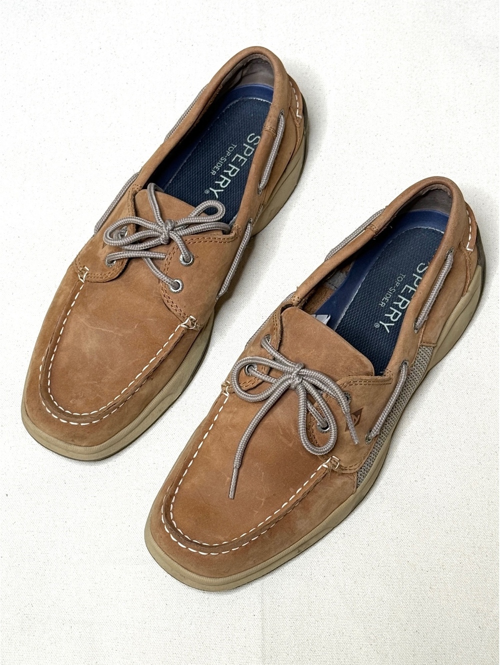 Sperry Top-Sider Intrepid 2-Eye Boat Shoes Men’s 12 M Tan Leather 0276308